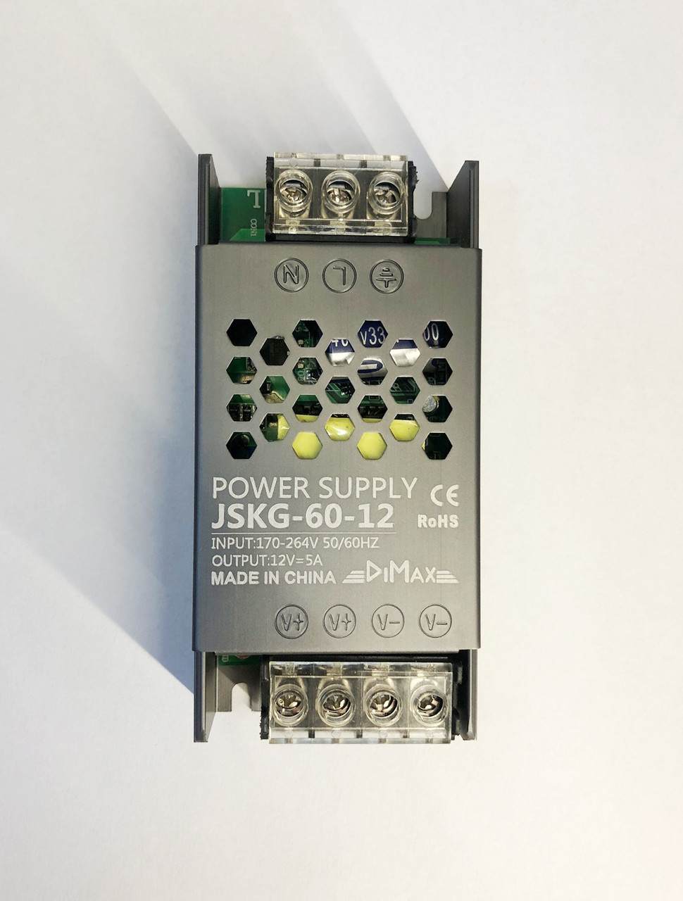 Блок живлення DIMAX 60w 5А 12V для led стрічки, фото 1