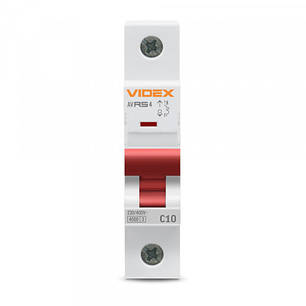 Автоматичний вимикач RS4 1п 10А С 4,5кА VIDEX RESIST, фото 2