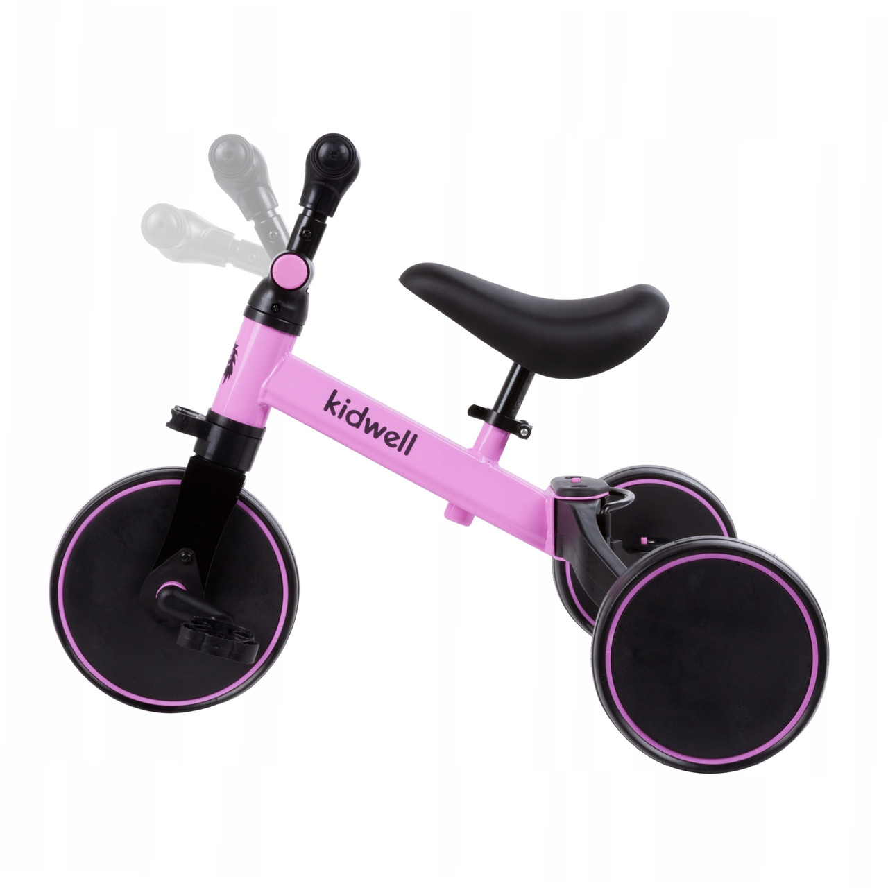 Беговел детский трехколесный Kidwell 3в1 PICO Pink велосипед без педалей для малышей от 2 лет - фото 7 - id-p2105521669