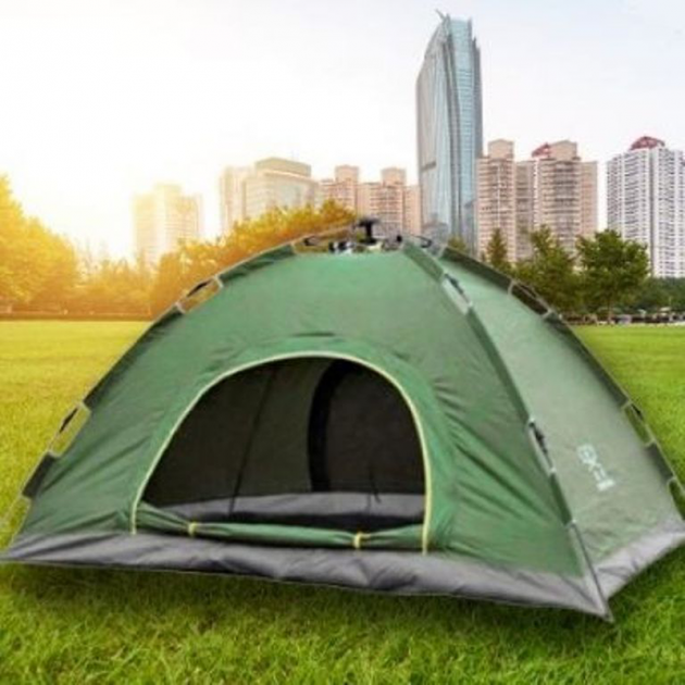 Палатка автоматическая 4-х местная Зеленая Размер 2х2 метра