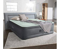 Надувная кровать двуспальная с встроенным насосом (152-203-46 см) Intex 64906 ND Серая