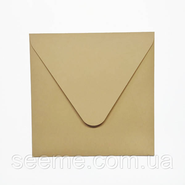 Конверт 165x165 мм, колір кемел, КОМПЛЕКТ 10 шт.