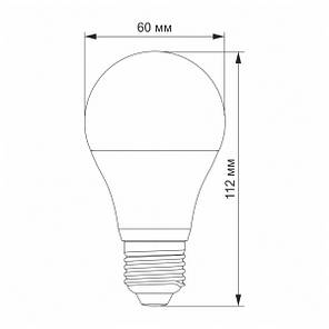 LED лампа VIDEX A60e 10W E27 3000K, фото 4