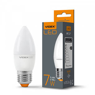 LED лампа VIDEX C37e 7W E27 4100K, фото 1
