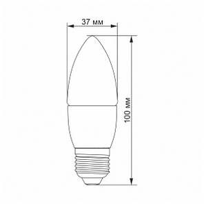 LED лампа VIDEX C37e 7W E27 4100K, фото 4