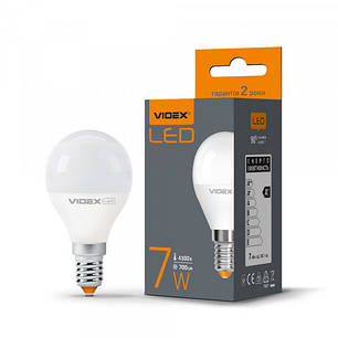 LED лампа VIDEX G45e 7W E14 4100K, фото 1
