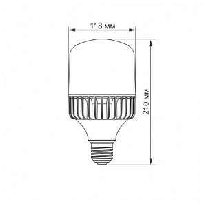 LED лампа VIDEX A118 50W E27 5000K, фото 4