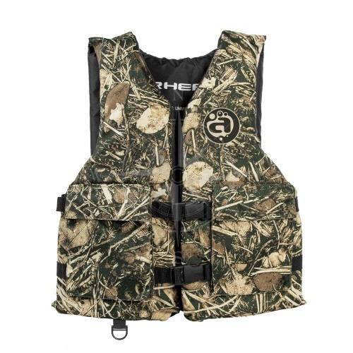 Жилет страхувальний CAMO XL-3XL понад 40 кг камуфляж AIRHEAD Kwik Tek для човна і риболовлі