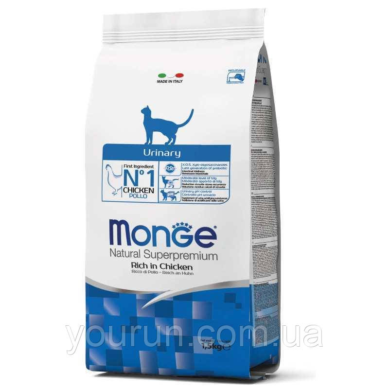 Monge Urinary Rich in Chicken - Сухий корм для кішок, профілактика сечокам'яної хвороби (з куркою) 1.5 кг