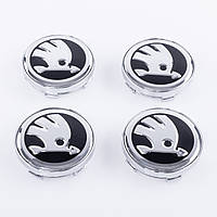 Ковпачки заглушки на литі диски Skoda Шкода 60 мм Хром