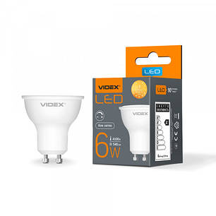 LED лампа VIDEX MR16еD 6W GU10 4100K дімерна, фото 1