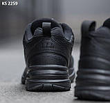Кросівки чоловічі чорні шкіряні 41 42 43 44 45 46, фото 4