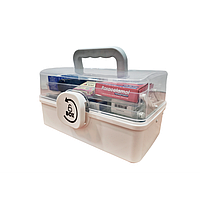 Медицинская аптечка для дома в удобном пластиковом органайзере, набор лекарственных и перевязочных средств