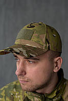 Тактическая кепка с липучками под шеврон Мультикам / Мужская армейская бейсболка регулируемая