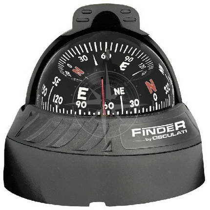 Компас Finder накладний 67 мм 30° чорний Osculati судновий для човна катера і яхти, фото 1