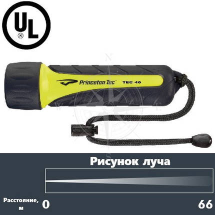 Підводний ліхтар TEC 40 IPX8 66 метрів Princeton Tec для дайвінгу з галогенною лампою та часом роботи до 5 годин, фото 1
