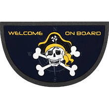 Килимок "Welcome On Board", напівкруглий, піратський знак, 40х68 см, Osculati.