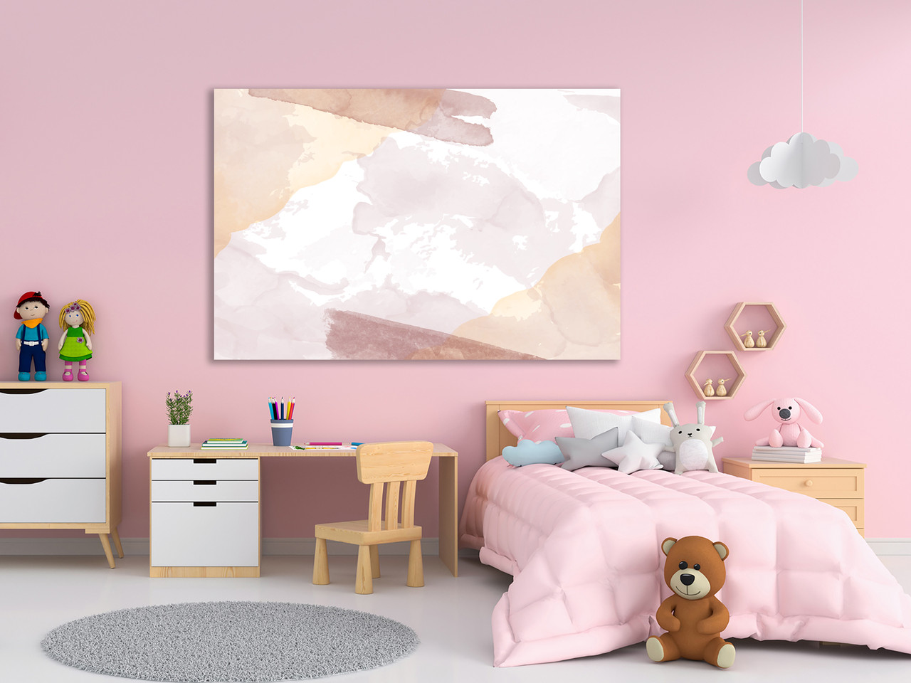Картина на полотні "Абстракція", декор для дитячої кімнати, спальні, залу, фото 1