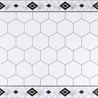 Вінілова плитка для стін Білі Стіни з Кантом Матова 60х60см самоклеючі панелі ПВХ декор (СВП-211-М)