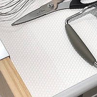 Антискользящий защитный коврик для кухонных полок и ящиков 0,5 х 1,2 м, цвет белый MVM DM-1200 W