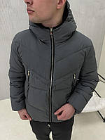 Куртка мужская демисезонная Mild графит | легкий непродуваемый весенний осенний пуховик от -10 до +10