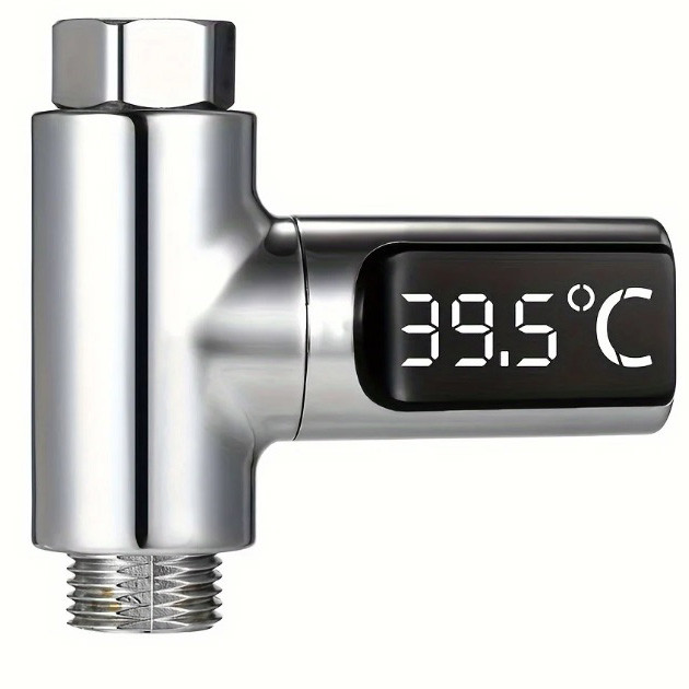 Цифровой термометр для душа, крана, проточный термометр LEDTEMP 2.0 серебристый - фото 4 - id-p2105611401