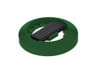 Бордюр садовий NewFixLight зелений B-900.04.04-PE в упаковці з анкерами (18 шт) та з'єднувачами (3 шт)