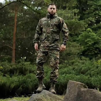 Тактичний літній чоловічий костюм горка Ріп-Стоп куртка та штани MultiCam
