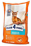 Сухий корм Club 4 Paws Adult Cats Sensitive Digestion Клуб 4 лапи для котів із чутливим травленням 14 кг