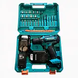 Акумуляторний шурупокрут Makita 550DWE 24 V, 5 Ah з набором інструментів шурупокрут Макіта в кейсі, фото 5