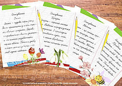 Демонстраційні картки для списування "Весна" 1 клас