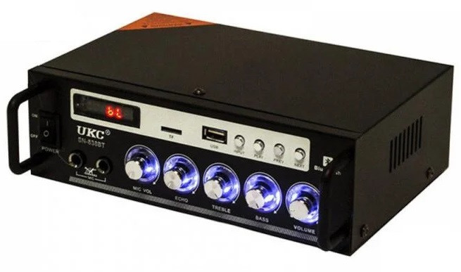 Підсилювач звуку UKC SN-838BT USB+SD+AUX+Bluetooth+Караоке, фото 1