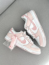 Жіночі Кросівки Nike SB Dunk Low Pink Paisley / Найк СБ Данк Пейслі Низькі Рожеві з Білим, фото 4