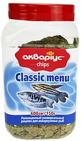 Корм Аквариус, Classic Menu Chips 150 г, корм в чипсах для декоративных рыб