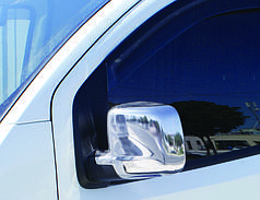 Накладки на дзеркала повні 2 шт.  нерж OmsaLine - Полірована нержавіюча сталь для Peugeot Bipper 2008-2024 рр