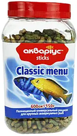 Корм Аквариус, Classic Menu Sticks 150 г, корм в палочках для аквариумных рыб