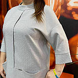 Сукня J.LONDON віскоза пряма рукав 3/4 дві кишені змійка 52 сіра, фото 4