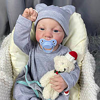 Вінілова лялька Реборн немовля з аксесуарами 50 см. Оригінал Європа Вінілова