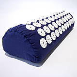 Масажний килимок Аплікатор Кузнєцова + валик масажер для спини/шиї/ніг/стоп/голови/тіла OSPORT (apl-005) Синьо-білий, фото 8