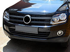 Накладки на протитуманні фари 2010-2012 2 шт  нерж для Volkswagen Amarok рр