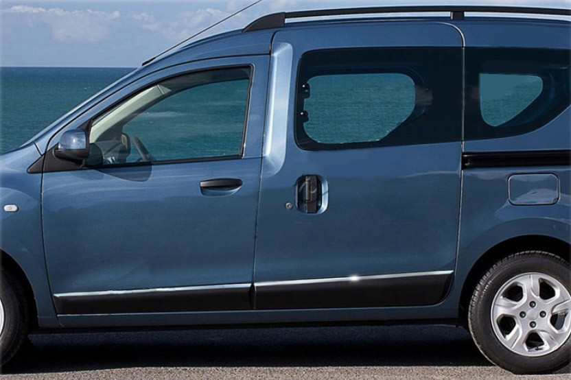 Молдинг дверний 4 шт  нерж. для Renault Dokker 2013-2024 рр