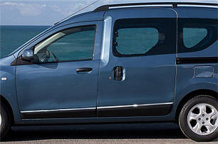 Молдинг дверний 4 шт  нерж. для Renault Dokker 2013-2024 рр, фото 2