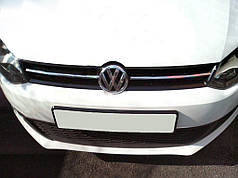 Накладки на решітку HB 2009-2013  2 шт  нерж для Volkswagen Polo рр