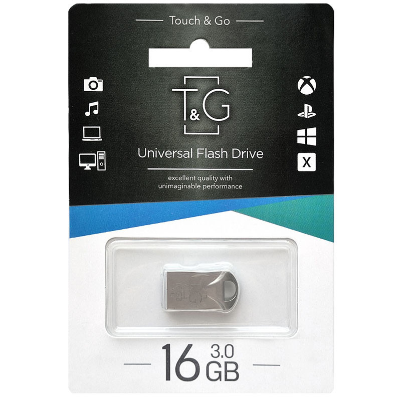 Флеш-драйв USB 3.0 Flash Drive T&G 106 Metal Series 16GB Чорний