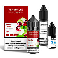 Набор для самозамеса солевой Flavorlab PE 10000 30 мл, 0-50 мг Apple Cherry (Яблоко Вишня)-ЛBP