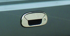 Накладка на задню ручку нерж. OmsaLine - Італійська нержавійка для Fiat Doblo I 2001-2005 рр