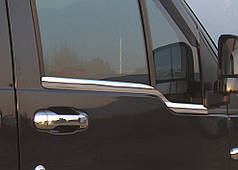 Зовнішня окантовка вікон 2 шт.  нерж. OmsaLine - Італійська нержавійка для Ford Connect 2006-2009 рр