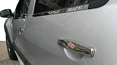 Накладки на ручки 4 шт.  нерж. OmsaLine - Італійська нержавійка для Renault Sandero 2007-2013 рр
