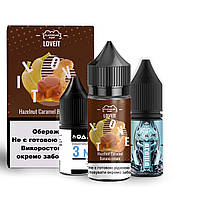 Набор для самозамеса солевой Flavorlab Love it 30 мл, 0-50 мг Hazelnut Caramel Banana Cream (Банановый кре-ЛBP