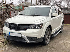 Бокові пороги Maya V1 2 шт.  алюміній для Dodge Journey 2008-2024 рр, фото 2